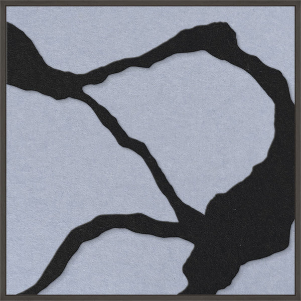 Quiet Friction square 1 | ACOUSTIC ART Akustikbillede ART COPENHAGEN (DA) Sort ramme // 60x60 // Sort // Lyseblå