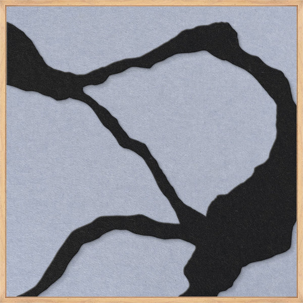 Quiet Friction square 1 | ACOUSTIC ART Akustikbillede ART COPENHAGEN (DA) Ege ramme // 60x60 // Sort // Lyseblå