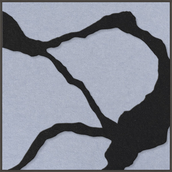 Quiet Friction square 1 | ACOUSTIC ART Akustikbillede ART COPENHAGEN (DA) Sort ramme // 100x100 // Sort // Lyseblå