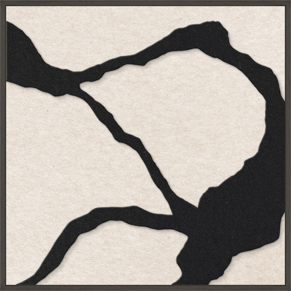 Quiet Friction square 1 | ACOUSTIC ART Akustikbillede ART COPENHAGEN (DA) Sort ramme // 60x60 // Sort // Off white