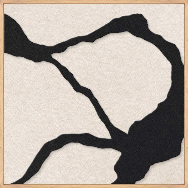 Quiet Friction square 1 | ACOUSTIC ART Akustikbillede ART COPENHAGEN (DA) Ege ramme // 60x60 // Sort // Off white