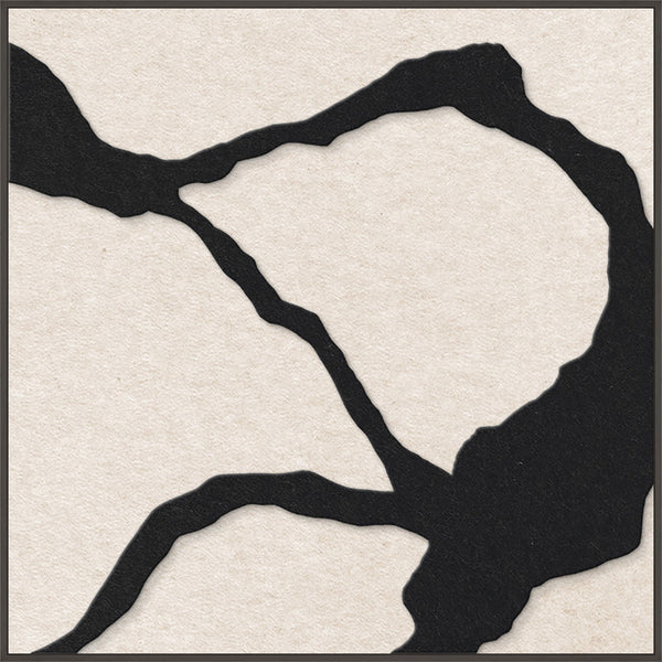 Quiet Friction square 1 | ACOUSTIC ART Akustikbillede ART COPENHAGEN (DA) Sort ramme // 100x100 // Sort // Off white