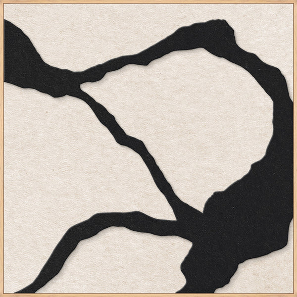 Quiet Friction square 1 | ACOUSTIC ART Akustikbillede ART COPENHAGEN (DA) Ege ramme // 100x100 // Sort // Off white