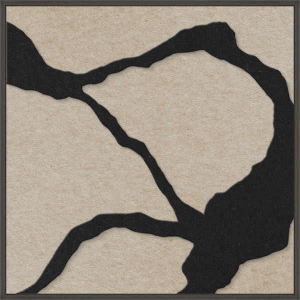 Quiet Friction square 1 | ACOUSTIC ART Akustikbillede ART COPENHAGEN (DA) Sort ramme // 60x60 // Sort // Sand