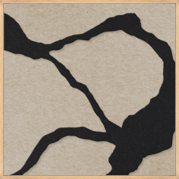 Quiet Friction square 1 | ACOUSTIC ART Akustikbillede ART COPENHAGEN (DA) Ege ramme // 60x60 // Sort // Sand