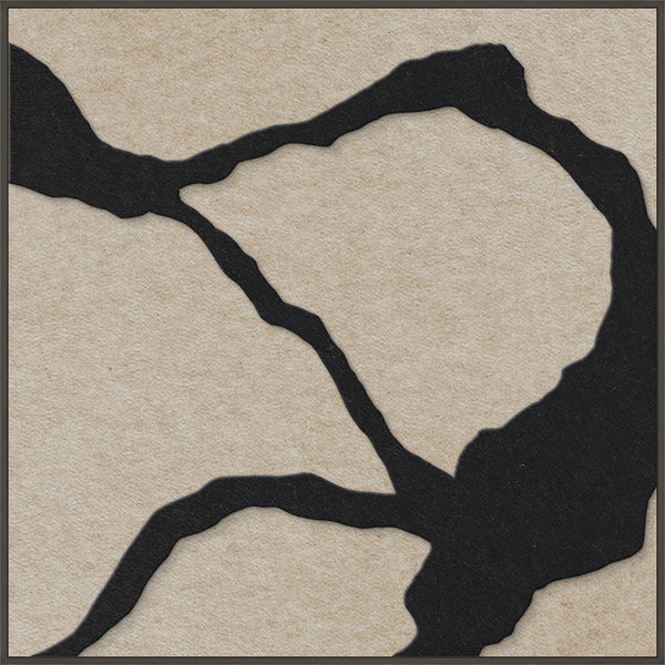 Quiet Friction square 1 | ACOUSTIC ART Akustikbillede ART COPENHAGEN (DA) Sort ramme // 100x100 // Sort // Sand