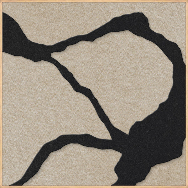 Quiet Friction square 1 | ACOUSTIC ART Akustikbillede ART COPENHAGEN (DA) Ege ramme // 100x100 // Sort // Sand