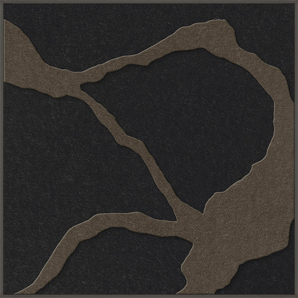 Quiet Friction square 1 | ACOUSTIC ART Akustikbillede ART COPENHAGEN (DA) Sort ramme // 100x100 // Brun // Sort