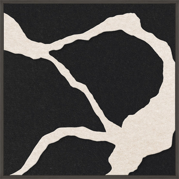 Quiet Friction square 1 | ACOUSTIC ART Akustikbillede ART COPENHAGEN (DA) Sort ramme // 60x60 // Off white // Sort