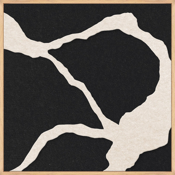 Quiet Friction square 1 | ACOUSTIC ART Akustikbillede ART COPENHAGEN (DA) Ege ramme // 60x60 // Off white // Sort