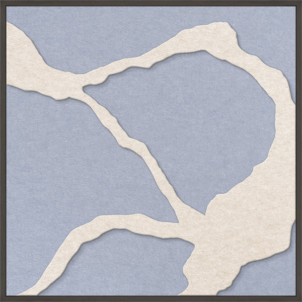Quiet Friction square 1 | ACOUSTIC ART Akustikbillede ART COPENHAGEN (DA) Sort ramme // 60x60 // Off white // Lyseblå