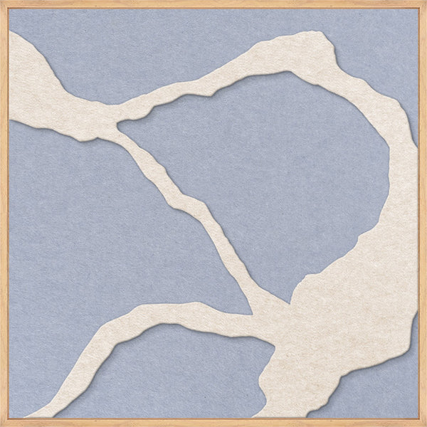 Quiet Friction square 1 | ACOUSTIC ART Akustikbillede ART COPENHAGEN (DA) Ege ramme // 60x60 // Off white // Lyseblå