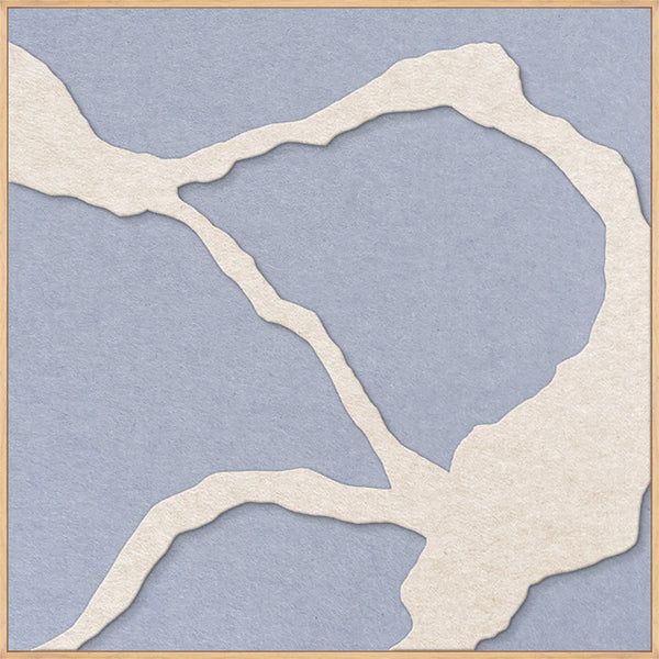 Quiet Friction square 1 | ACOUSTIC ART Akustikbillede ART COPENHAGEN (DA) Ege ramme // 100x100 // Off white // Lyseblå
