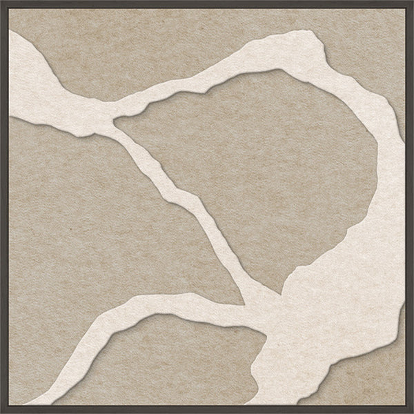 Quiet Friction square 1 | ACOUSTIC ART Akustikbillede ART COPENHAGEN (DA) Sort ramme // 60x60 // Off white // Sand