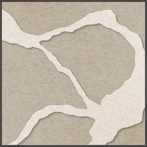 Quiet Friction square 1 | ACOUSTIC ART Akustikbillede ART COPENHAGEN (DA) Sort ramme // 100x100 // Off white // Sand