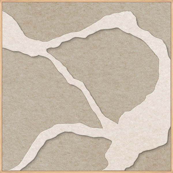 Quiet Friction square 1 | ACOUSTIC ART Akustikbillede ART COPENHAGEN (DA) Ege ramme // 100x100 // Off white // Sand