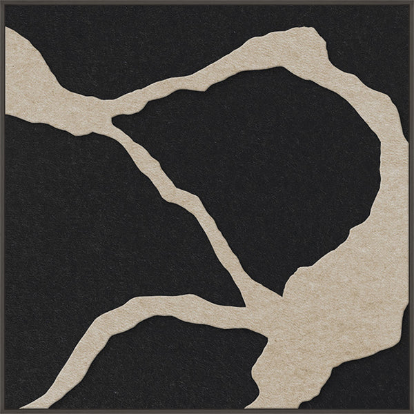 Quiet Friction square 1 | ACOUSTIC ART Akustikbillede ART COPENHAGEN (DA) Sort ramme // 100x100 // Sand // Sort