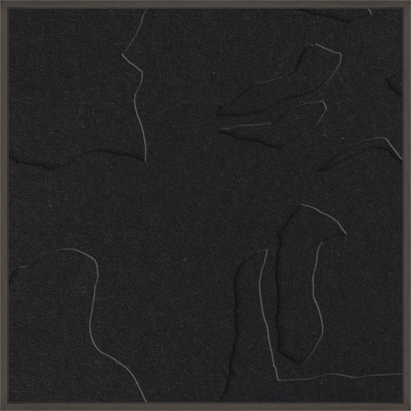 Silent Shadow square 1 | ACOUSTIC ART Akustikbillede ART COPENHAGEN (DA) Sort ramme // 60x60 // Sort // Sort