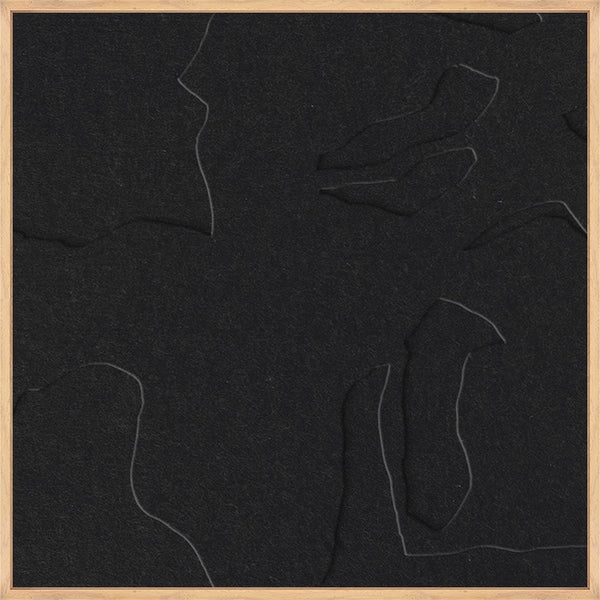 Silent Shadow square 1 | ACOUSTIC ART Akustikbillede ART COPENHAGEN (DA) Ege ramme // 60x60 // Sort // Sort