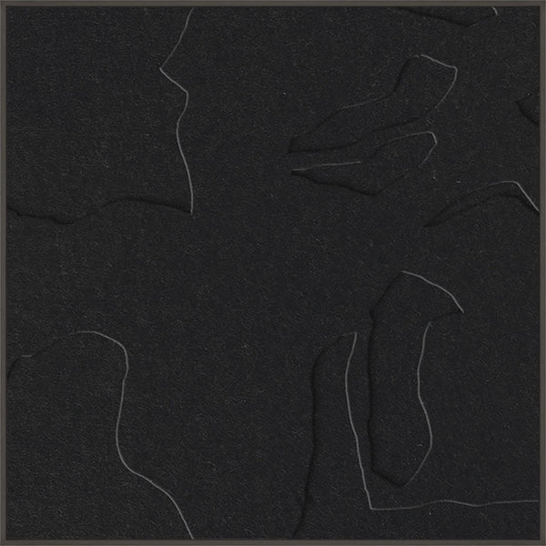Silent Shadow square 1 | ACOUSTIC ART Akustikbillede ART COPENHAGEN (DA) Sort ramme // 100x100 // Sort // Sort