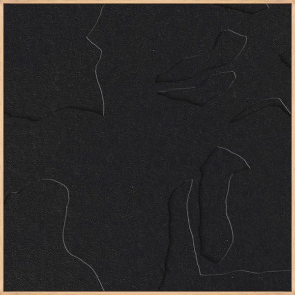 Silent Shadow square 1 | ACOUSTIC ART Akustikbillede ART COPENHAGEN (DA) Ege ramme // 100x100 // Sort // Sort