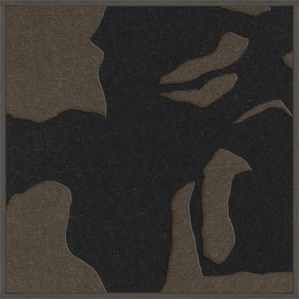 Silent Shadow square 1 | ACOUSTIC ART Akustikbillede ART COPENHAGEN (DA) Sort ramme // 60x60 // Sort // Brun