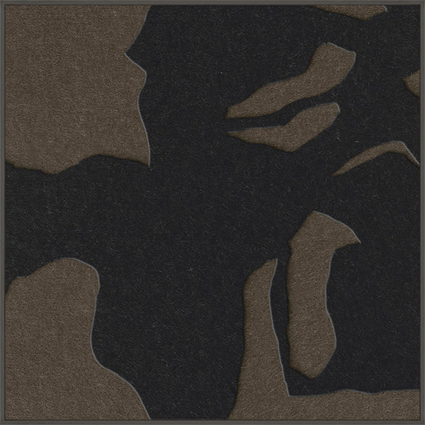 Silent Shadow square 1 | ACOUSTIC ART Akustikbillede ART COPENHAGEN (DA) Sort ramme // 100x100 // Sort // Brun