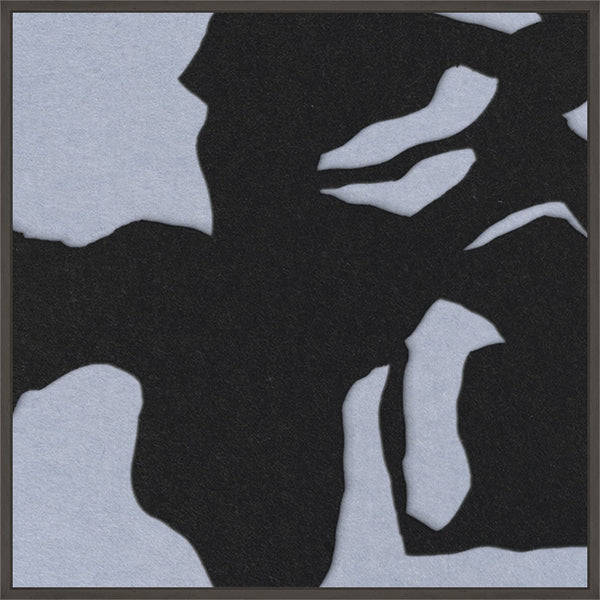 Silent Shadow square 1 | ACOUSTIC ART Acoustic Art ART COPENHAGEN (DA) Sort ramme // 60x60 // Sort // Lyseblå