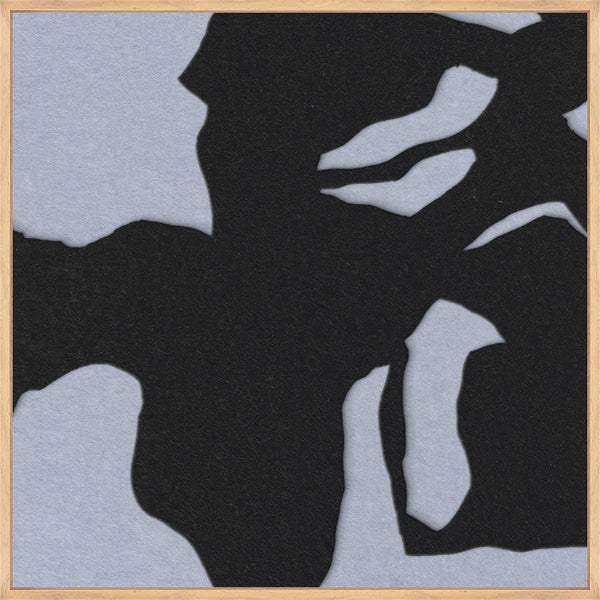 Silent Shadow square 1 | ACOUSTIC ART Acoustic Art ART COPENHAGEN (DA) Ege ramme // 60x60 // Sort // Lyseblå
