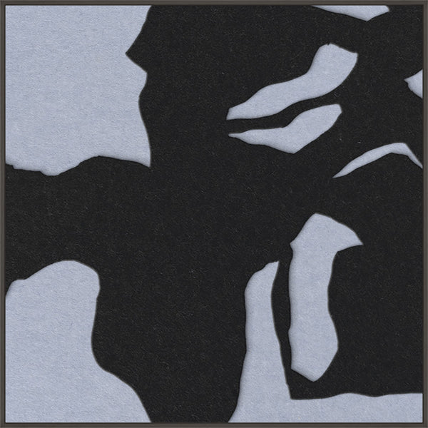 Silent Shadow square 1 | ACOUSTIC ART Akustikbillede ART COPENHAGEN (DA) Sort ramme // 100x100 // Sort // Lyseblå