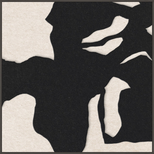 Silent Shadow square 1 | ACOUSTIC ART Akustikbillede ART COPENHAGEN (DA) Sort ramme // 100x100 // Sort // Off white