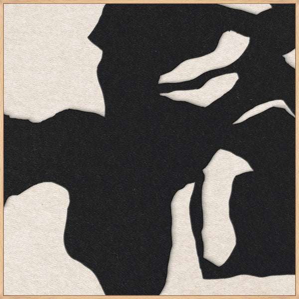 Silent Shadow square 1 | ACOUSTIC ART Akustikbillede ART COPENHAGEN (DA) Ege ramme // 100x100 // Sort // Off white