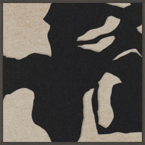 Silent Shadow square 1 | ACOUSTIC ART Akustikbillede ART COPENHAGEN (DA) Sort ramme // 60x60 // Sort // Sand
