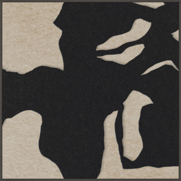 Silent Shadow square 1 | ACOUSTIC ART Akustikbillede ART COPENHAGEN (DA) Sort ramme // 100x100 // Sort // Sand