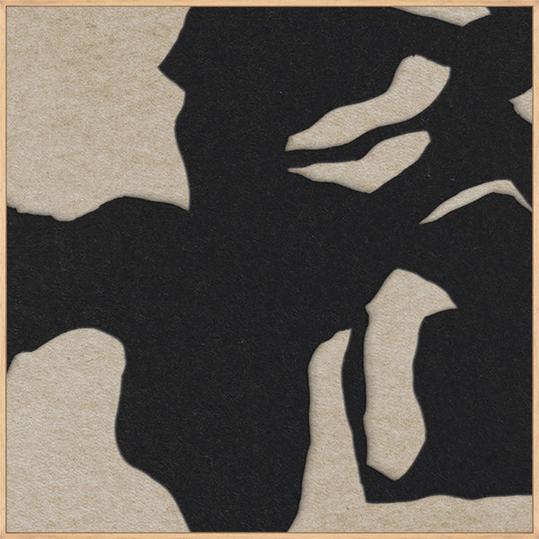 Silent Shadow square 1 | ACOUSTIC ART Akustikbillede ART COPENHAGEN (DA) Ege ramme // 100x100 // Sort // Sand
