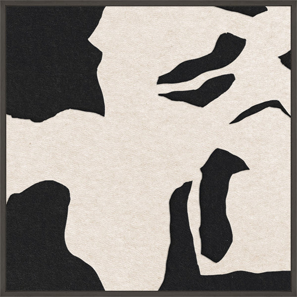 Silent Shadow square 1 | ACOUSTIC ART Akustikbillede ART COPENHAGEN (DA) Sort ramme // 60x60 // Off white // Sort