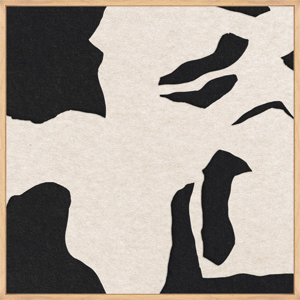Silent Shadow square 1 | ACOUSTIC ART Akustikbillede ART COPENHAGEN (DA) Ege ramme // 60x60 // Off white // Sort
