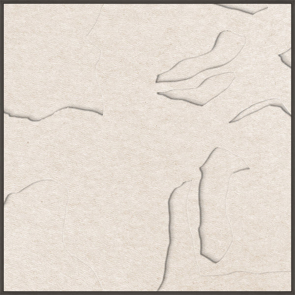 Silent Shadow square 1 | ACOUSTIC ART Akustikbillede ART COPENHAGEN (DA) Sort ramme // 100x100 // Off white // Off white