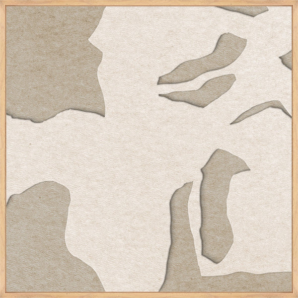 Silent Shadow square 1 | ACOUSTIC ART Akustikbillede ART COPENHAGEN (DA) Ege ramme // 60x60 // Off white // Sand