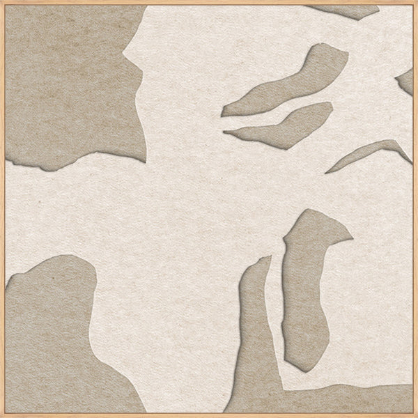 Silent Shadow square 1 | ACOUSTIC ART Akustikbillede ART COPENHAGEN (DA) Ege ramme // 100x100 // Off white // Sand