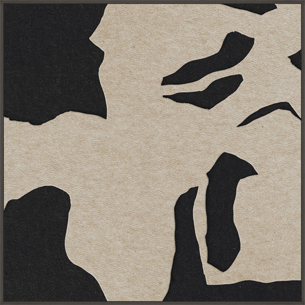 Silent Shadow square 1 | ACOUSTIC ART Akustikbillede ART COPENHAGEN (DA) Sort ramme // 100x100 // Sand // Sort