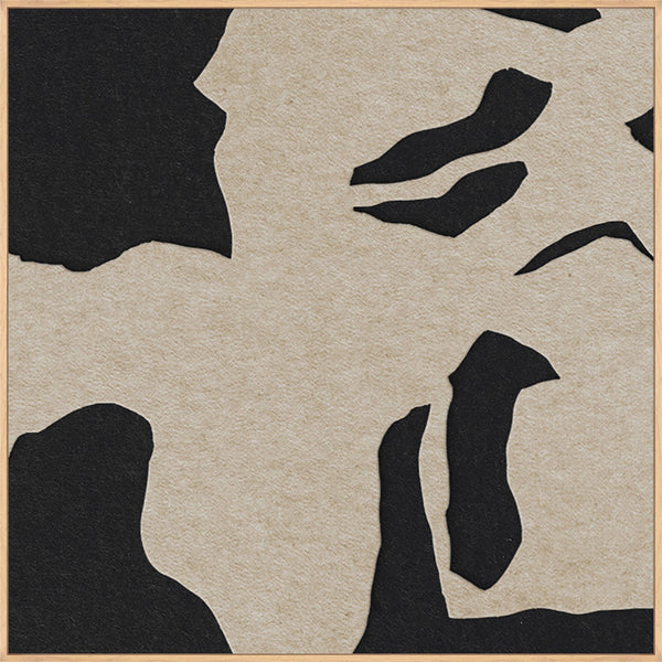 Silent Shadow square 1 | ACOUSTIC ART Akustikbillede ART COPENHAGEN (DA) Ege ramme // 100x100 // Sand // Sort