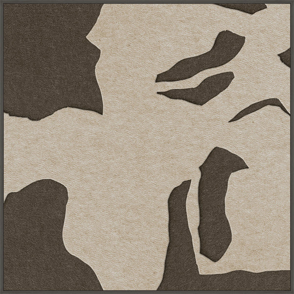 Silent Shadow square 1 | ACOUSTIC ART Akustikbillede ART COPENHAGEN (DA) Sort ramme // 100x100 // Sand // Brun