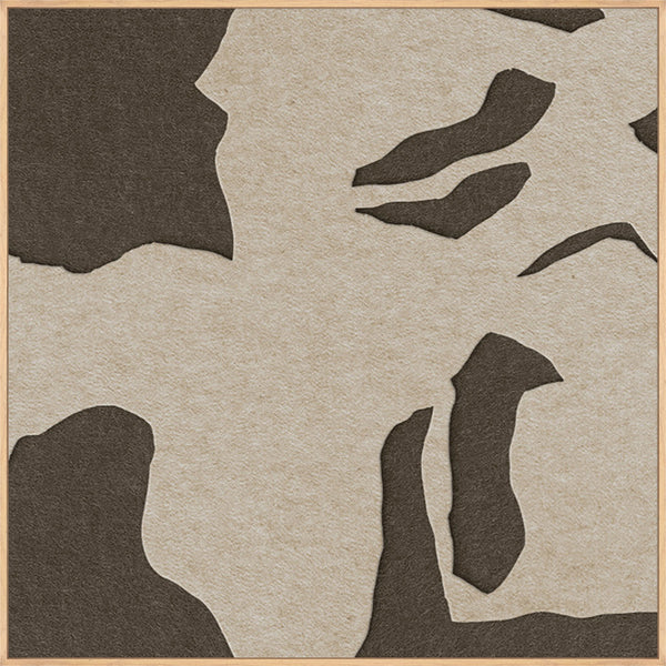 Silent Shadow square 1 | ACOUSTIC ART Akustikbillede ART COPENHAGEN (DA) Ege ramme // 100x100 // Sand // Brun
