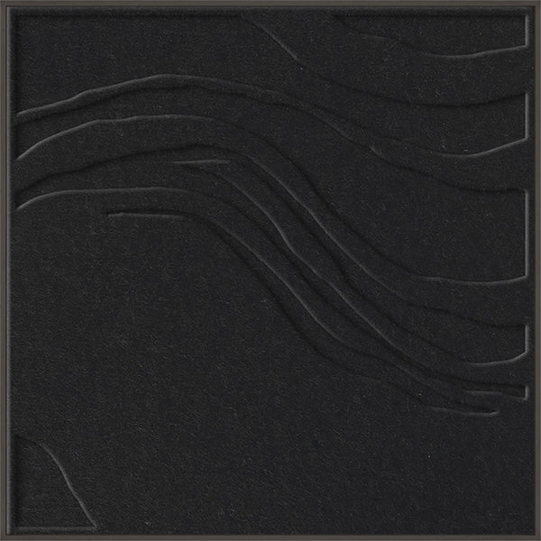 Sacred Silence square 2 | ACOUSTIC ART Akustikbillede ART COPENHAGEN (DA) Sort ramme // 100x100 // Sort // Sort