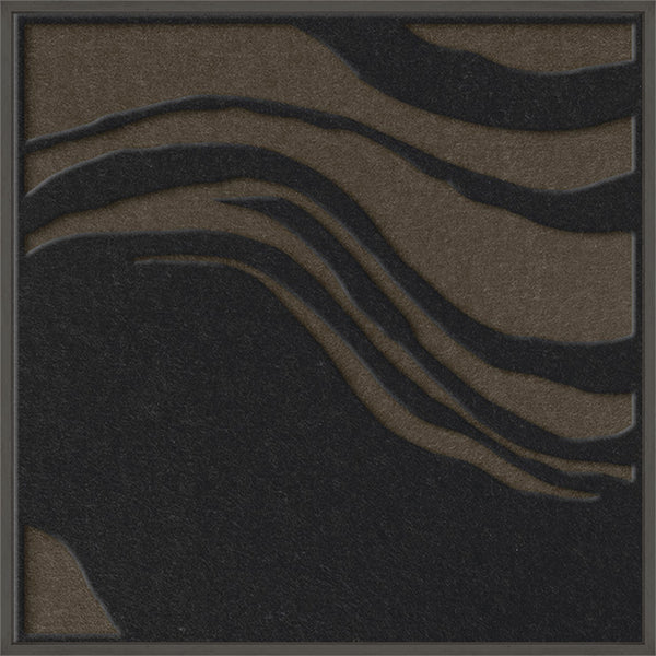 Sacred Silence square 2 | ACOUSTIC ART Akustikbillede ART COPENHAGEN (DA) Sort ramme // 60x60 // Sort // Brun