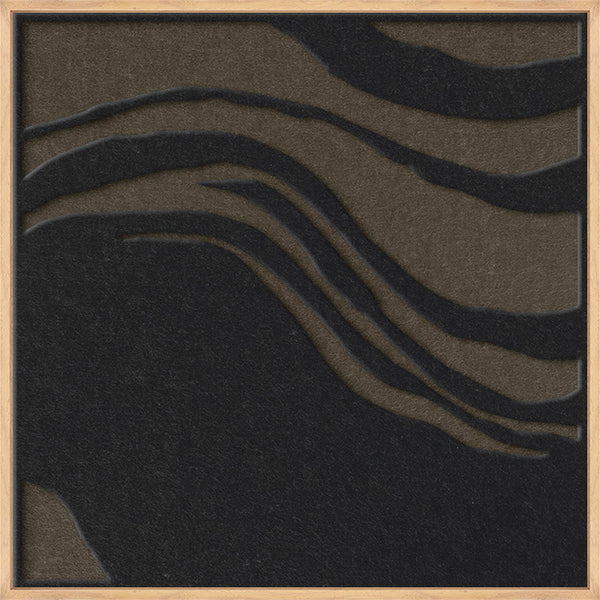 Sacred Silence square 2 | ACOUSTIC ART Akustikbillede ART COPENHAGEN (DA) Ege ramme // 60x60 // Sort // Brun