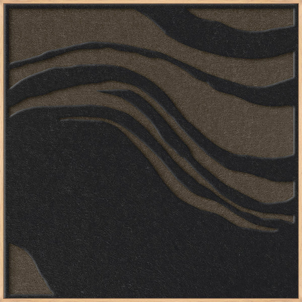 Sacred Silence square 2 | ACOUSTIC ART Akustikbillede ART COPENHAGEN (DA) Ege ramme // 100x100 // Sort // Brun