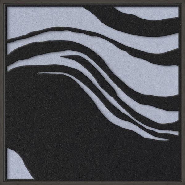 Sacred Silence square 2 | ACOUSTIC ART Akustikbillede ART COPENHAGEN (DA) Sort ramme // 60x60 // Sort // Lyseblå