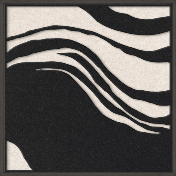 Sacred Silence square 2 | ACOUSTIC ART Akustikbillede ART COPENHAGEN (DA) Sort ramme // 60x60 // Sort // Off white